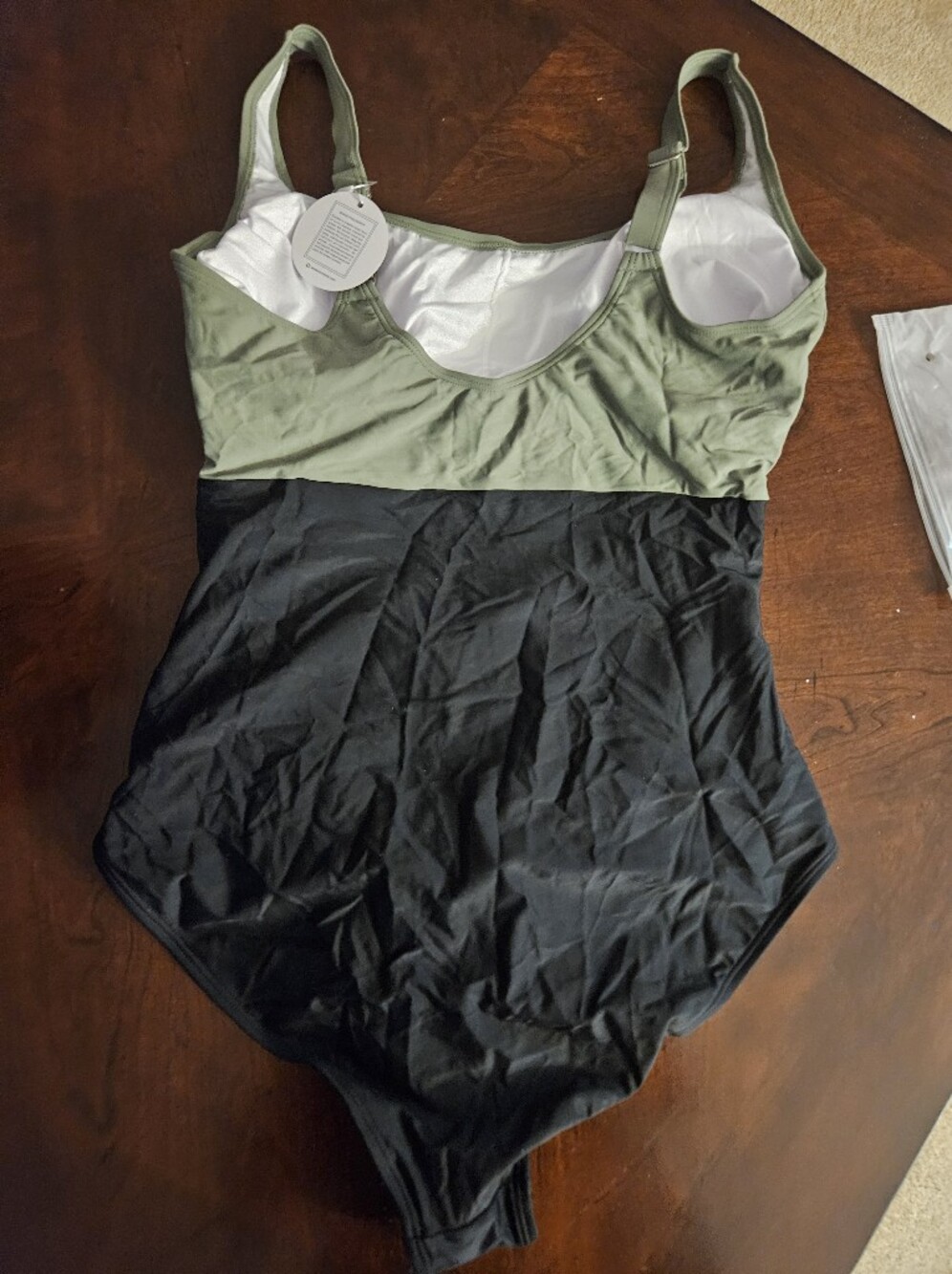 ONE Piece High-Waist Bikini Set in Olive and Black $4.00 - Picture 3 of 6